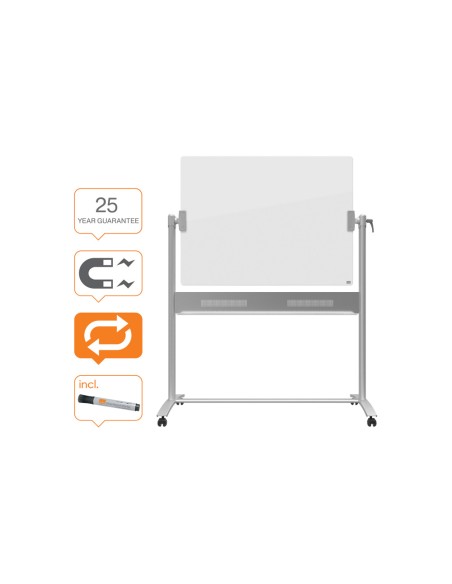 Pizarra blanca nobo cristal movil 1200x900 mm