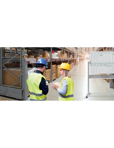 Pizarra blanca nobo cristal movil 1200x900 mm