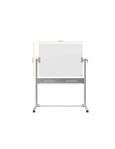 Pizarra blanca nobo cristal movil 1200x900 mm