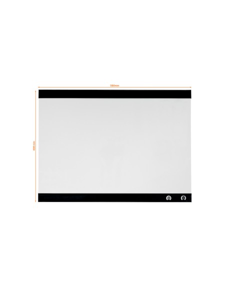 Pizarra blanca nobo magnetica con clip y accesorios 430x580 mm