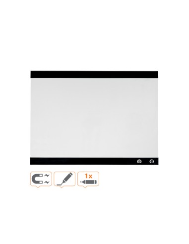 Pizarra blanca nobo magnetica con clip y accesorios 430x580 mm