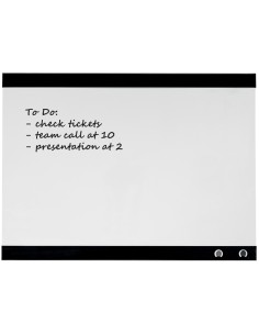 Pizarra blanca nobo magnetica con clip y accesorios 430x580 mm