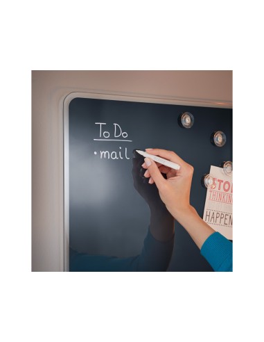 Pizarra cristal leitz cosy 80x60 cm gris
