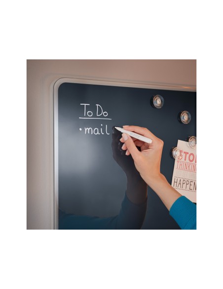 Pizarra cristal leitz cosy 80x60 cm gris