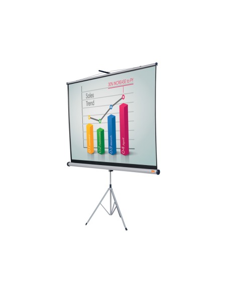 Pantalla de proyeccion nobo mate con tripode 2000x1513 mm Pantalla de proyeccion nobo mate con tripode 2000x1513 mm