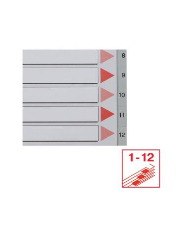 Separador numerico esselte cartulina 1 12 juego de 12 separadores folio multitaladro
