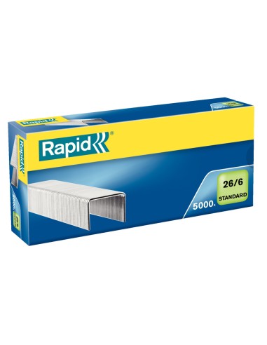 Grapas rapid 26 6 standard galvanizada caja 5000 unidades