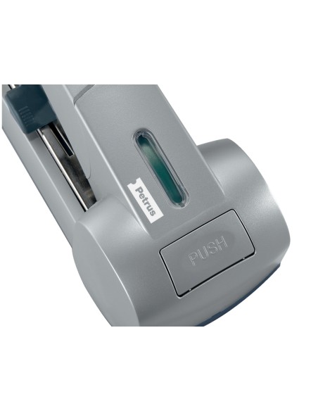 Grapadora petrus 1500 capacidad 120 hojas usa grapas 23 15xl color plata