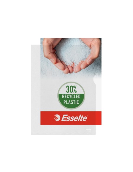 Carpeta dossier unero esselte din a4 polipropileno piel de naranja 80 mc transparente bolsa de 100 unidades