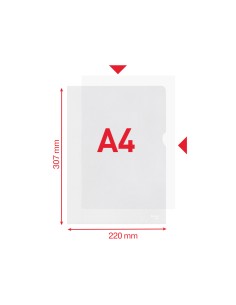 Carpeta dossier unero esselte din a4 polipropileno piel de naranja 80 mc transparente bolsa de 100 unidades