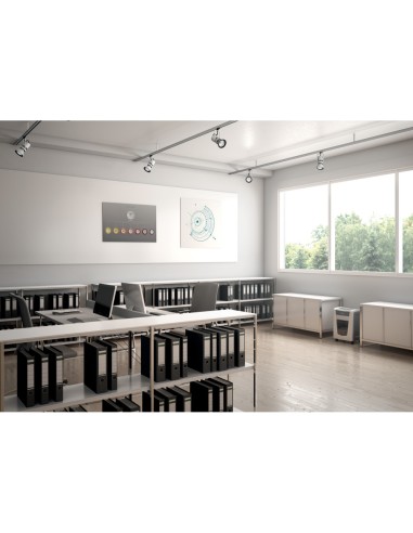 Destructora de documentos leitz iq office pro p4 blanco plata