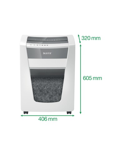 Destructora de documentos leitz iq office pro p4 blanco plata