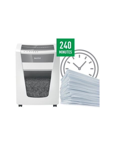 Destructora de documentos leitz iq office pro p4 blanco plata