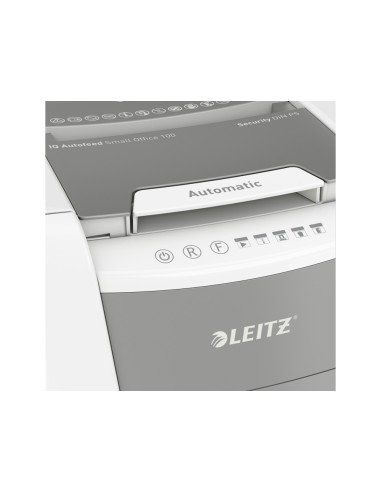 Destructora de documentos leitz iq auto para pequena oficina 100 p5 blanca