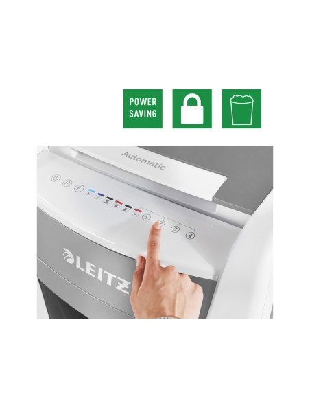 Destructora de documentos leitz iq auto office 300 p5 blanca