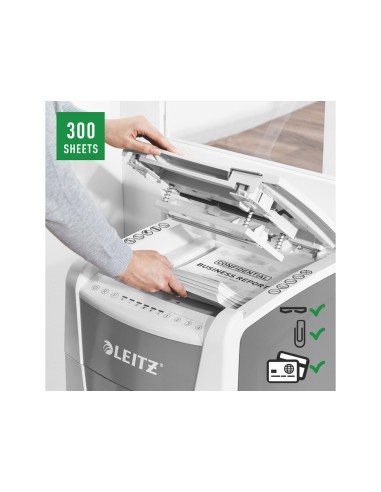 Destructora de documentos leitz iq auto office 300 p5 blanca
