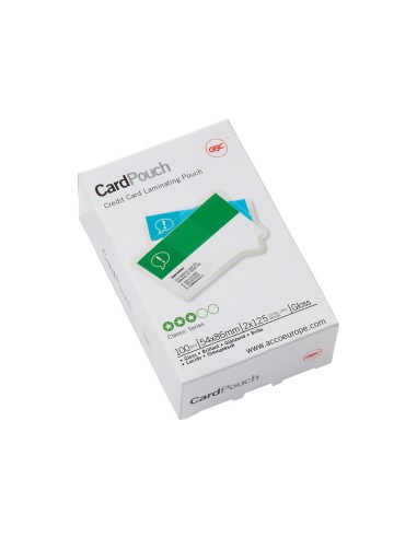 Bolsa de plastificar gbc tarjeta de credito 2x125 micras caja de 100 unidades