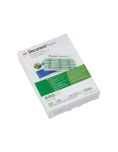 Bolsa de plastificar gbc din a6 2x125 micras caja de 100 unidades