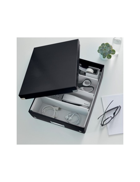 Caja almacenamiento leitz click store mediana color negro 280x100x370 mm