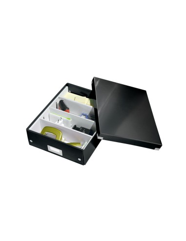 Caja almacenamiento leitz click store mediana color negro 280x100x370 mm