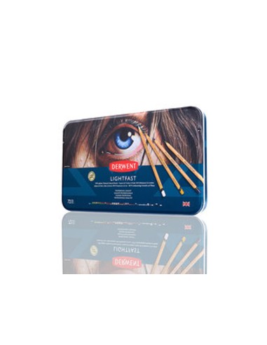 Lapices de colores derwent lightfast caja metalica 72 unidades colores surtidos