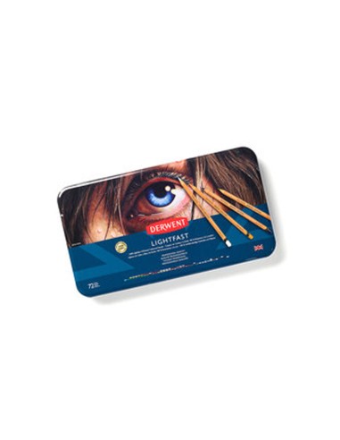 Lapices de colores derwent lightfast caja metalica 72 unidades colores surtidos
