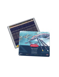 Lapices de colores derwent inktense caja metalica 24 unidades colores surtidos