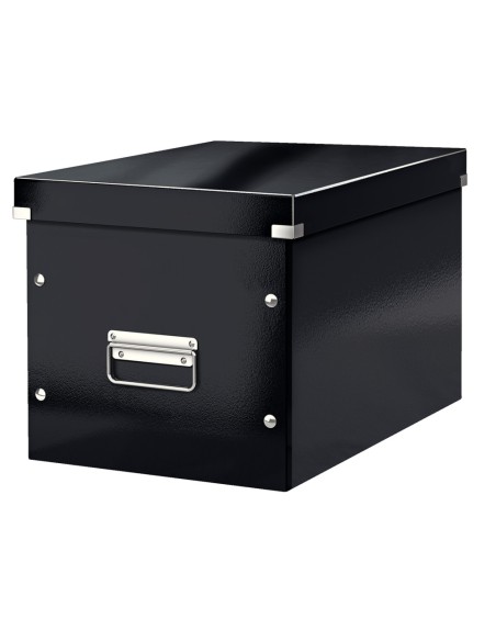 Caja almacenamiento leitz click store cubica grande color negro 320x360x310 mm
