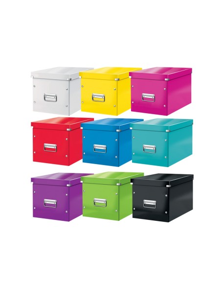 Caja almacenamiento leitz click store cubica grande color blanco 320x360x310 mm