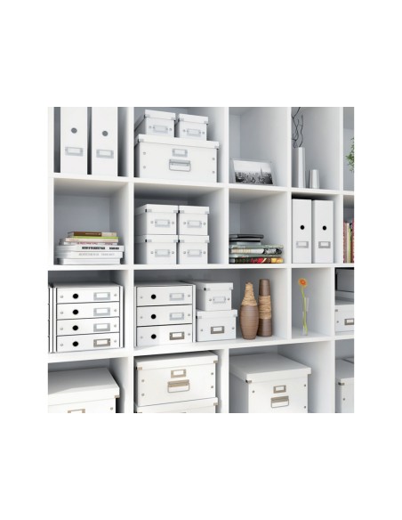 Caja almacenamiento leitz click store cubica grande color blanco 320x360x310 mm
