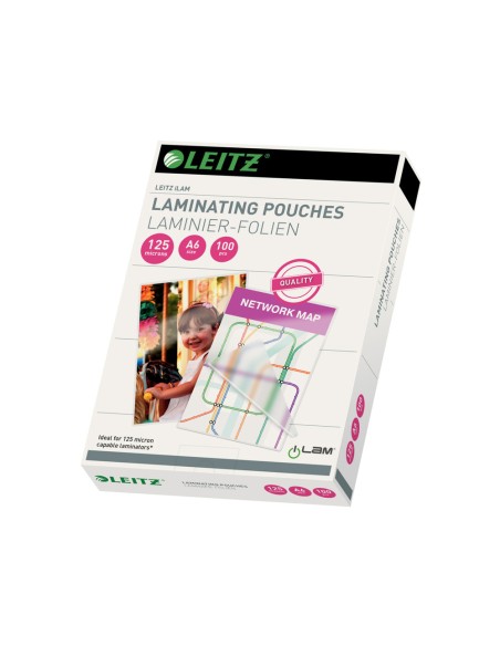 Bolsa de plastificar leitz din a6 125 mc caja de 100 unidades