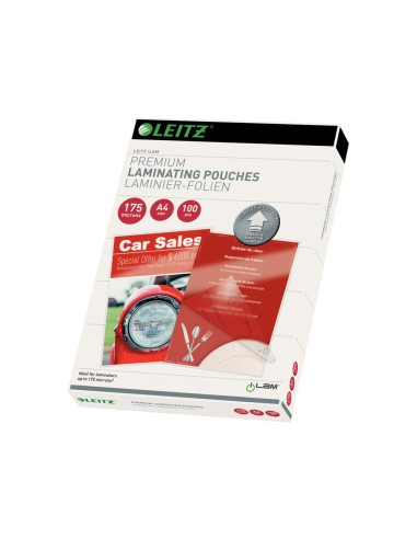 Bolsa de plastificar leitz din a4 175 mc caja de 100 unidades