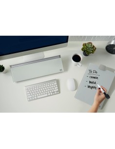 Bloc de notas sobremesa de cristal nobo diamond blanco 60x460x150 mm