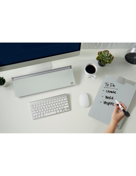 Bloc de notas sobremesa de cristal nobo diamond blanco 60x460x150 mm