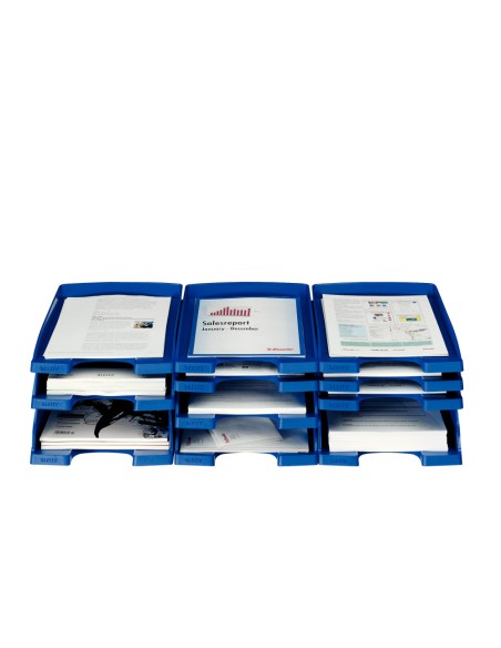 Bandeja sobremesa leitz plus slim color negro