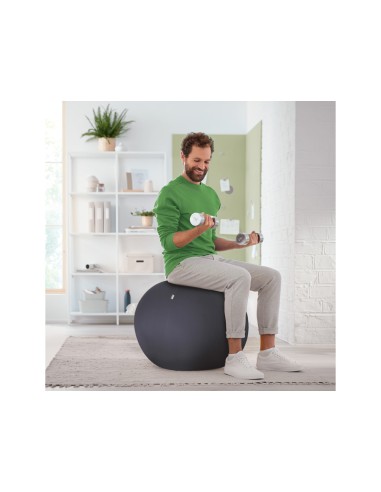 Balon de asiento leitz active sitzball antideslizante 65 cm color gris oscuro