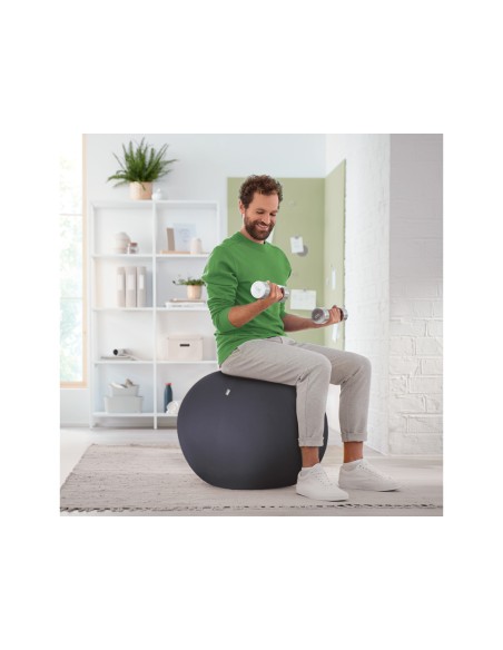 Balon de asiento leitz active sitzball antideslizante 65 cm color gris oscuro