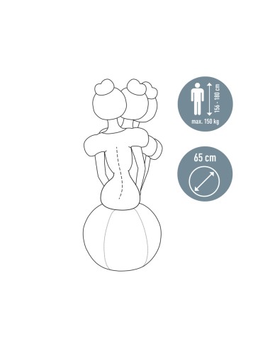 Balon de asiento leitz active sitzball antideslizante 65 cm color gris oscuro