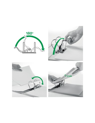 Archivador de palanca leitz active solid polyfoam 180 din a4 lomo 65 mm blanco