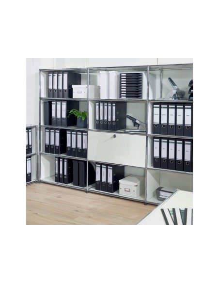 Archivador de palanca leitz co2 neutral carton jaspeado 180 din a4 lomo 80 mm negro