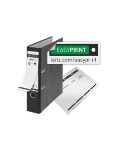 Archivador de palanca leitz co2 neutral carton jaspeado 180 din a4 lomo 80 mm negro