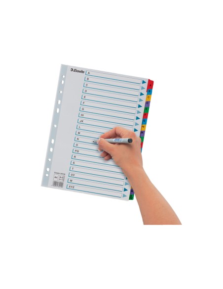 Separador alfabetico esselte cartulina mylar a z din a4 multitaladro
