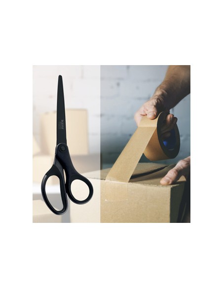 Tijeras leitz premium titanium antiadherente 180 mm color negro