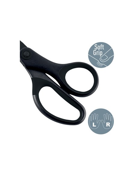 Tijeras leitz premium titanium antiadherente 180 mm color negro