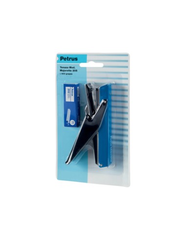 Grapadora petrus majorette de tenaza 205 capacidad 10 hojas 1 caja grapas n 202