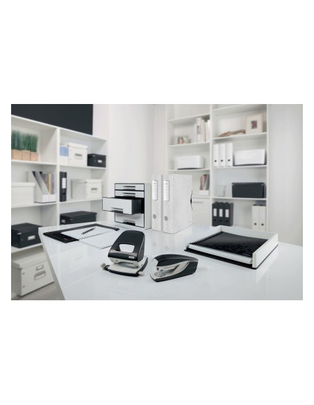 Taladrador petrus 62 wow negro metalizado capacidad 30 hojas