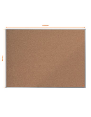 Tablero de anuncios nobo essence corcho marco aluminio 1200x900 mm