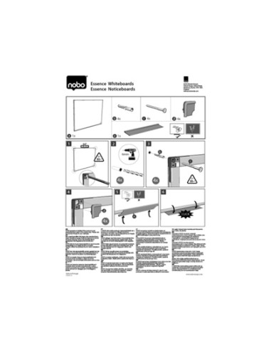 Tablero de anuncios nobo essence corcho marco aluminio 2000x1000 mm