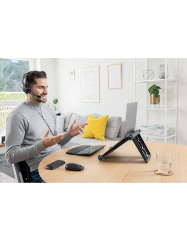 Soporte kensington smartfit easy riser con ventilacion para portatil hasta 17 color negro 280x35x21 mm