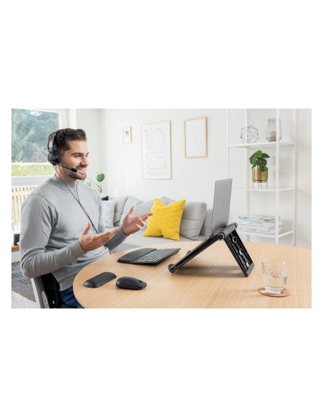 Soporte kensington smartfit easy riser con ventilacion para portatil hasta 17 color negro 280x35x21 mm